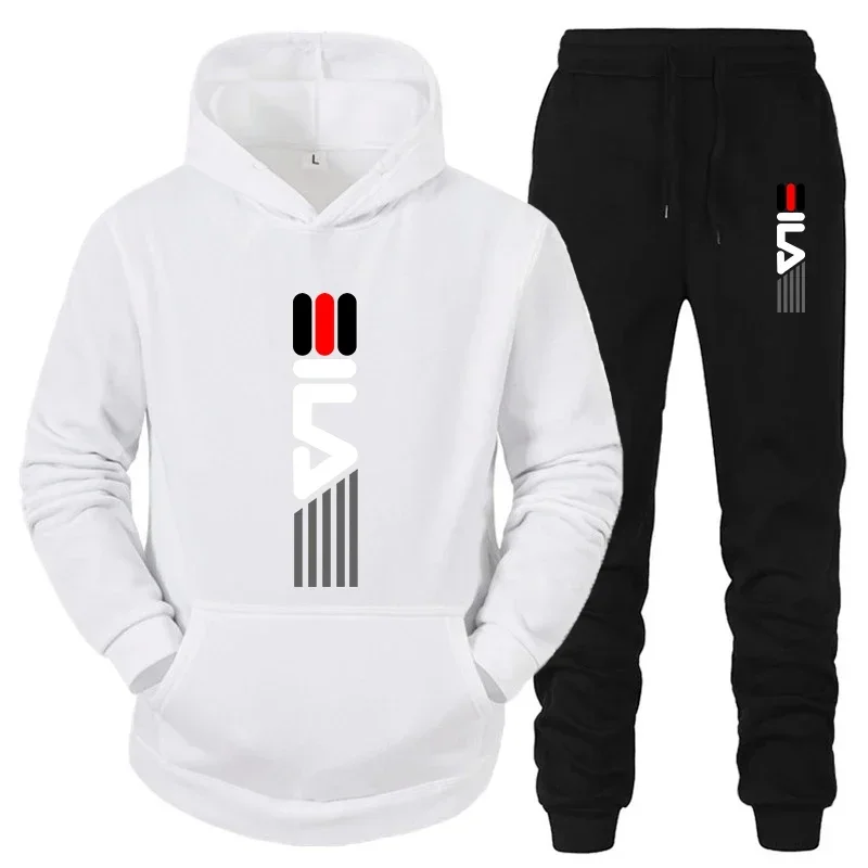 Street Fashion Art - Men's Tracksuit Hooded Sweatshirt+Sweatpants 2 Pcs