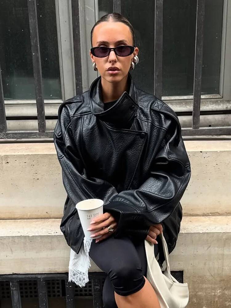 Street Fashion Taiwan - Women Autumn Fashion Asymmetric Button Pocket