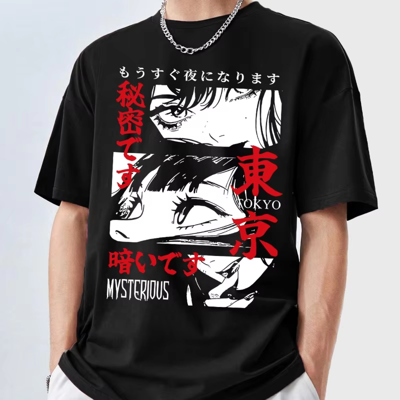 Street Fashion In Tokyo - Men's Y2K Anime Pattern T-Shirt Tokyo