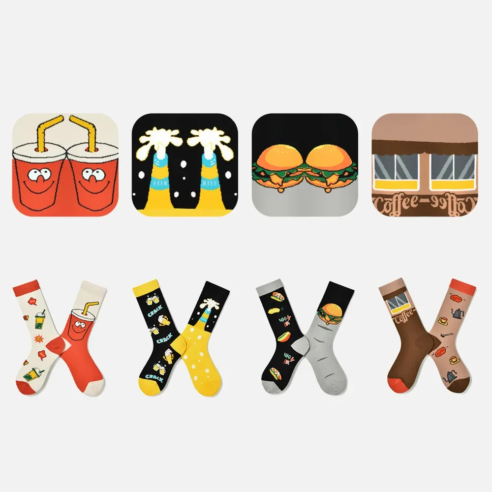 Street Fashion Youtube - Fashion AB Face Women's Socks Autumn