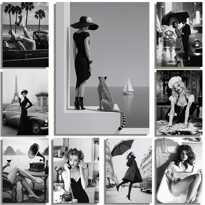 Street Fashion Art - Black And White Fashion Street Interior