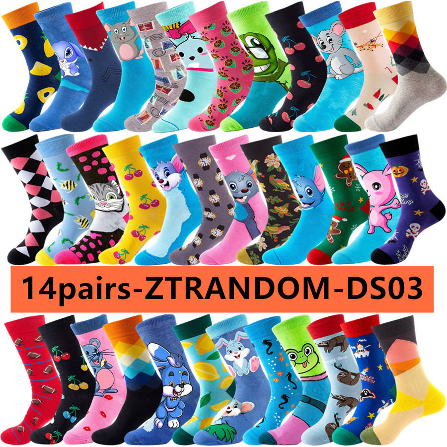 Street Fashion Youtube - 14pairs Anime Casual Crew Socks Men