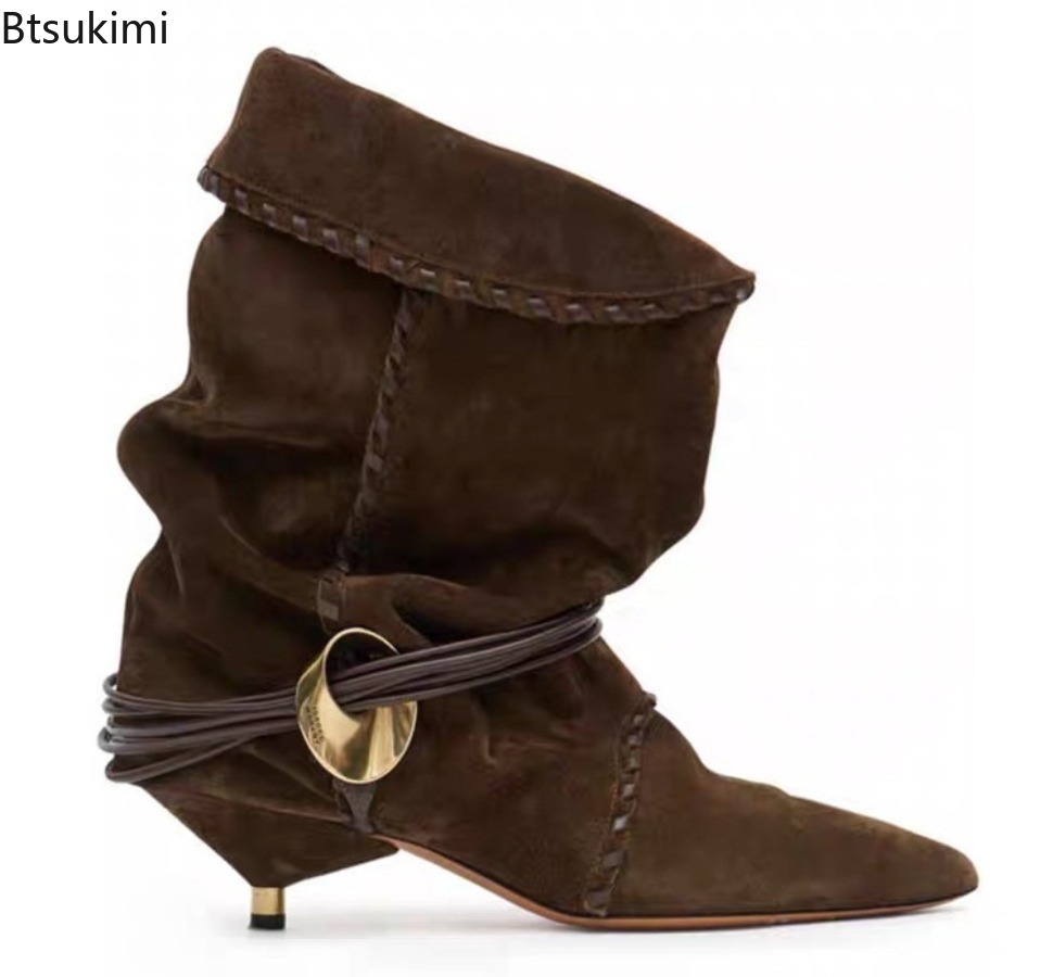 Street Fashion Youtube - Autumn Winter New Women's Thin Heel