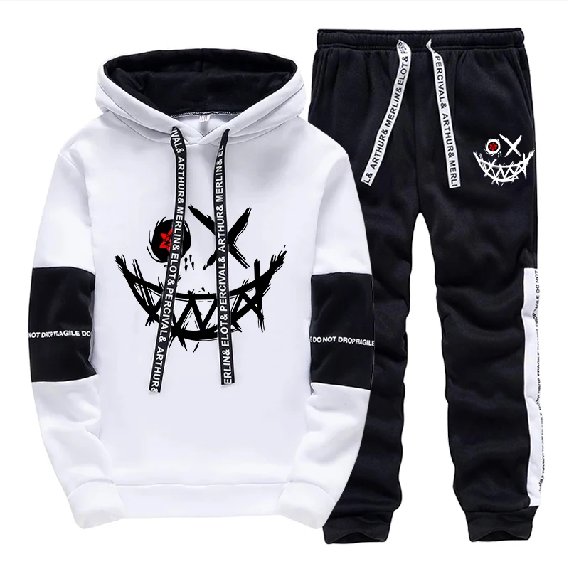 Street Fashion Art - Men's Set/Hoodie/Pants 2026 Autumn Daily Casual