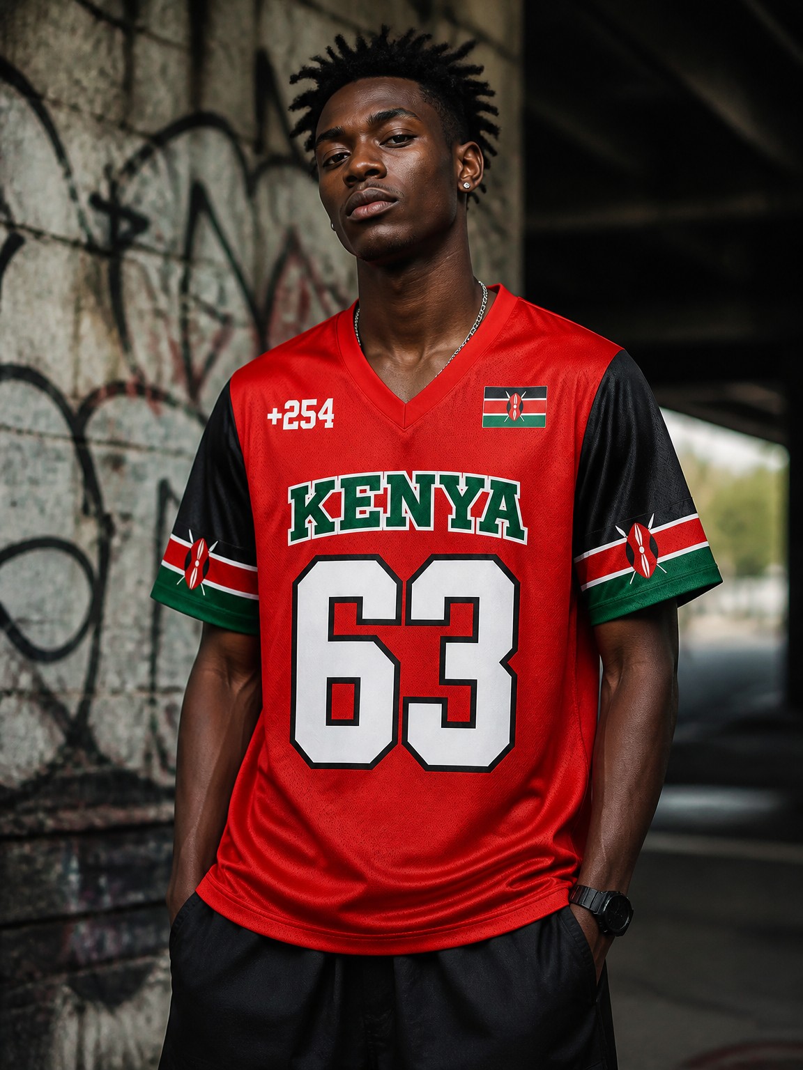 Street Fashion Kenya - Men's Short-Sleeve Hip Hop Street Style