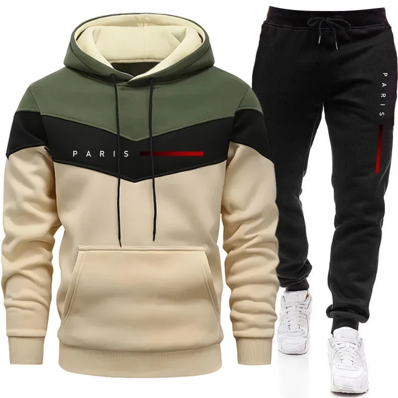Street Fashion Art - Paris Fashion Men's Hoodies Set Daily