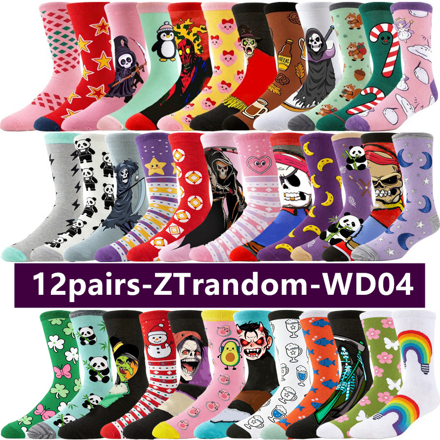 Street Fashion Youtube - 12pairs Anime Cartoon Socks Men Women