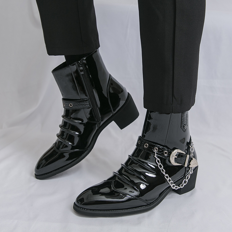 Street Fashion Brand - Fashion Side Zipper High Top Men's