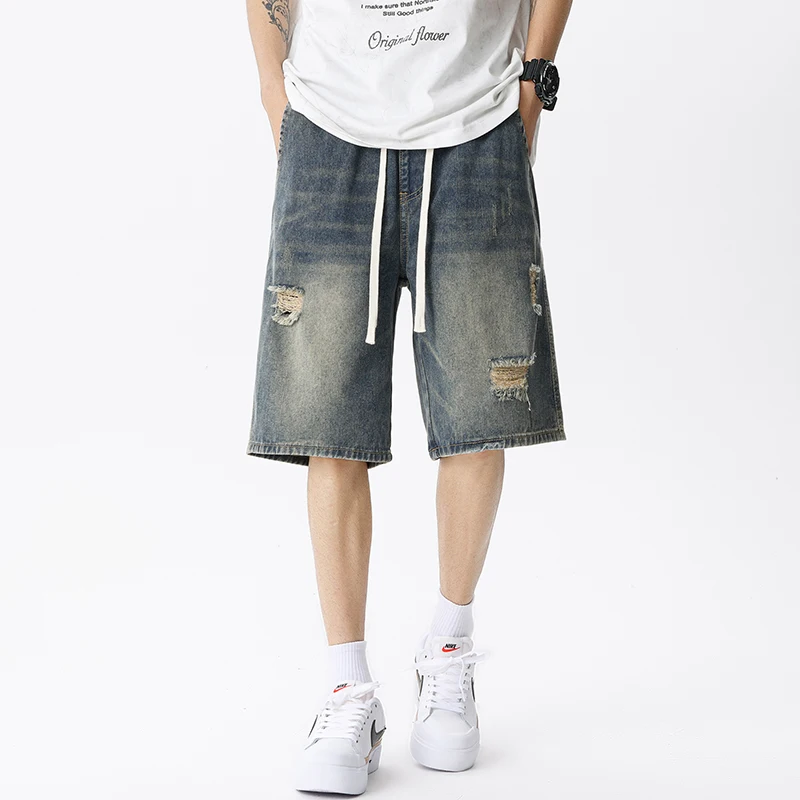 Summer Thin Denim Shorts Men's - Street Fashion Jeans Men review and price