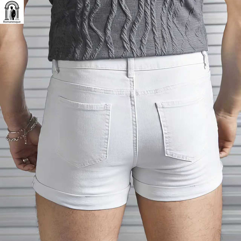 Men's Sexy Slim Fit White Deni - Street Fashion Jeans Men review and price