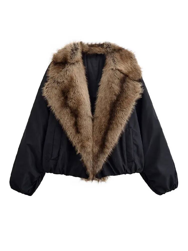 Women Fashion Faux Fur Collare - Street Fashion Taiwan review and price