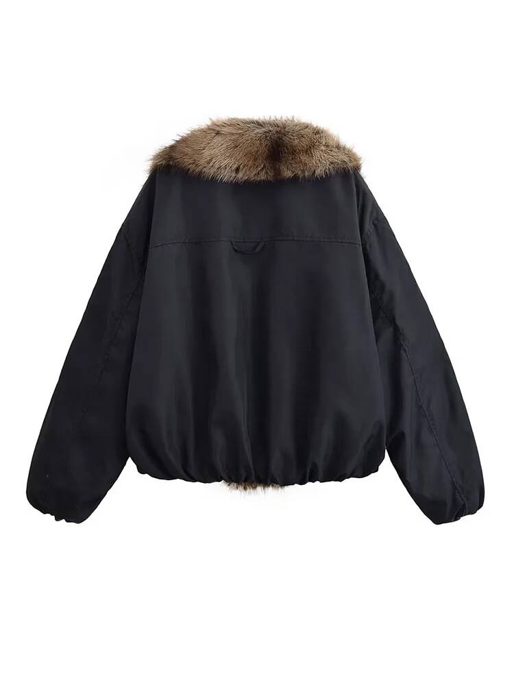 Women Fashion Faux Fur Collare - Street Fashion Taiwan review and price