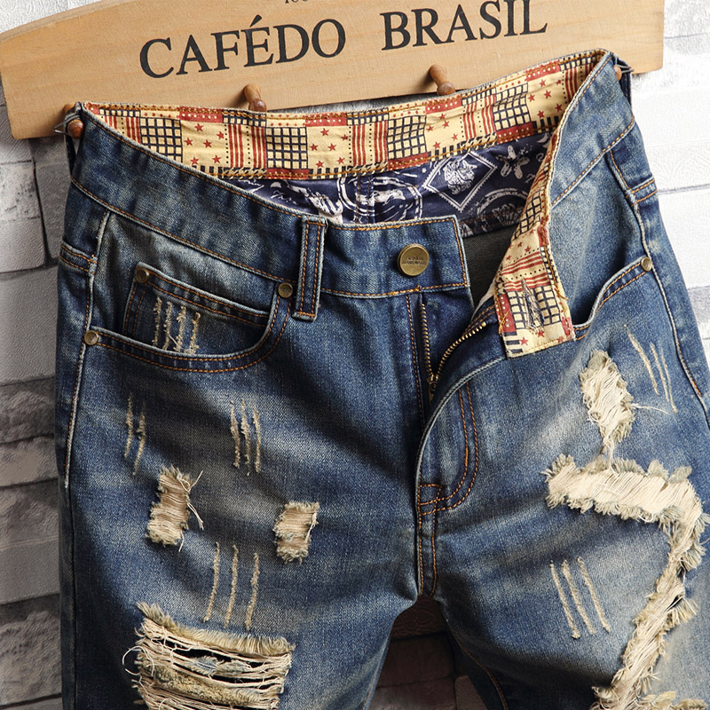Ripped Hip-hop Denim Shorts Me - Street Fashion Art review and price