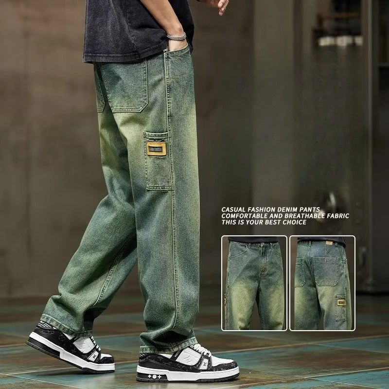 Korean Fashion Vintage Jeans M - Street Fashion Jeans Men review and price