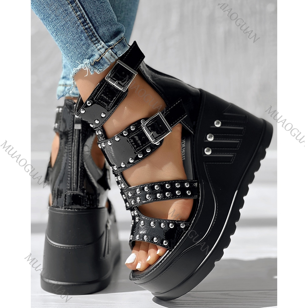 Fashion Women Peep Toe Black S - Street Fashion Lady review and price