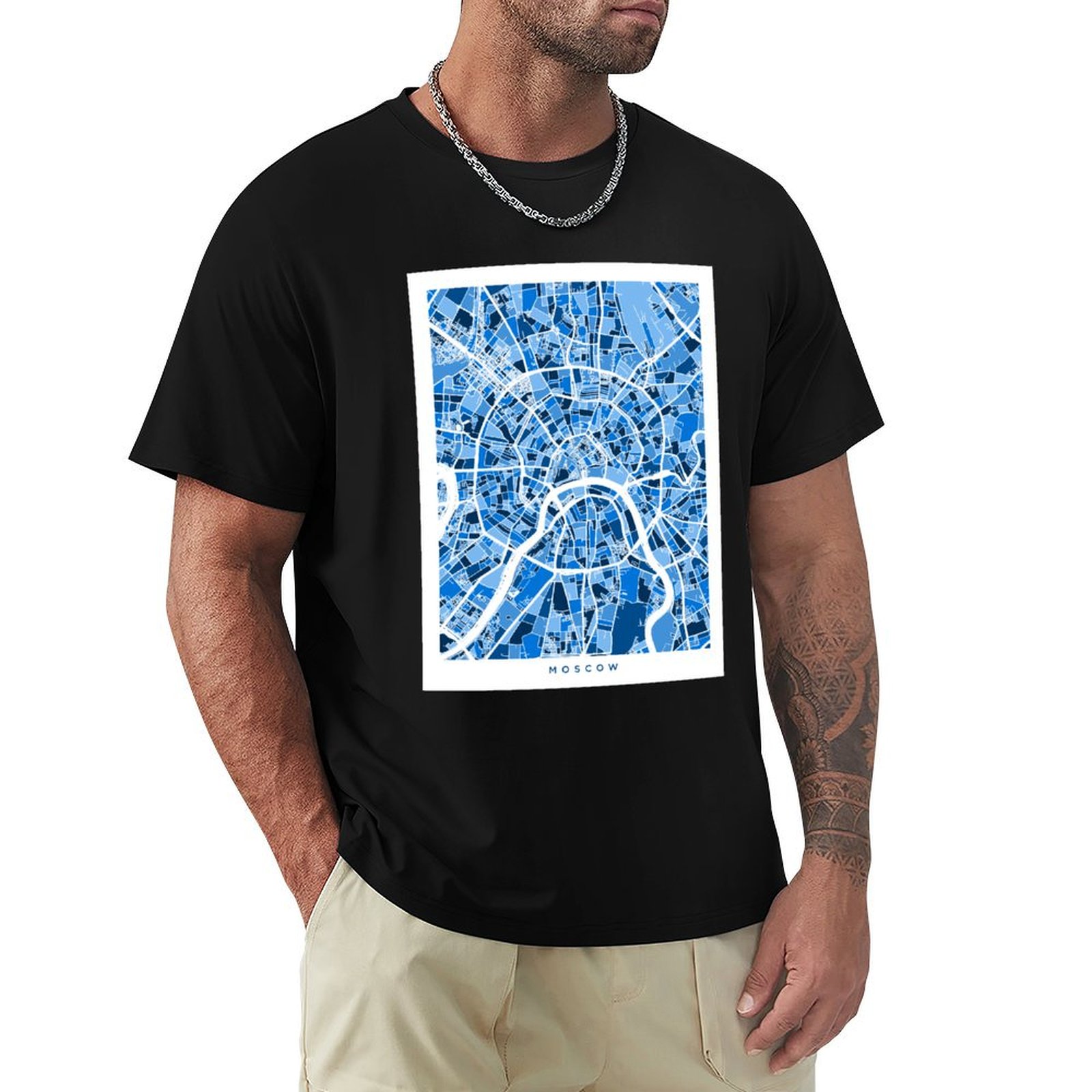 Moscow City Street Map T-Shirt - Street Fashion Moscow review and price