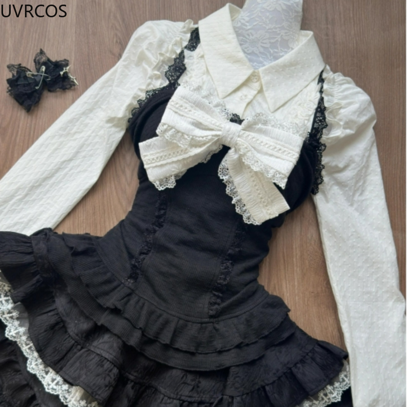 Y2k Aesthetic Lolita Style 3 P - Street Fashion Harajuku review and price