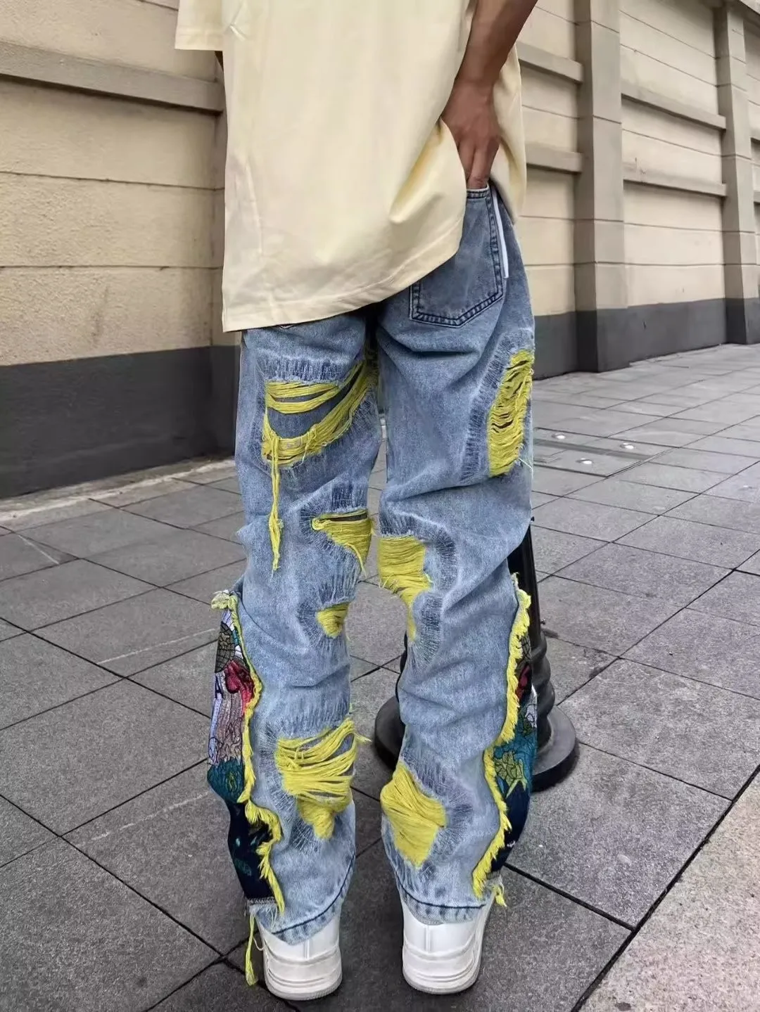 American Vintage Hip-hop Embro - Street Fashion Jeans Men review and price