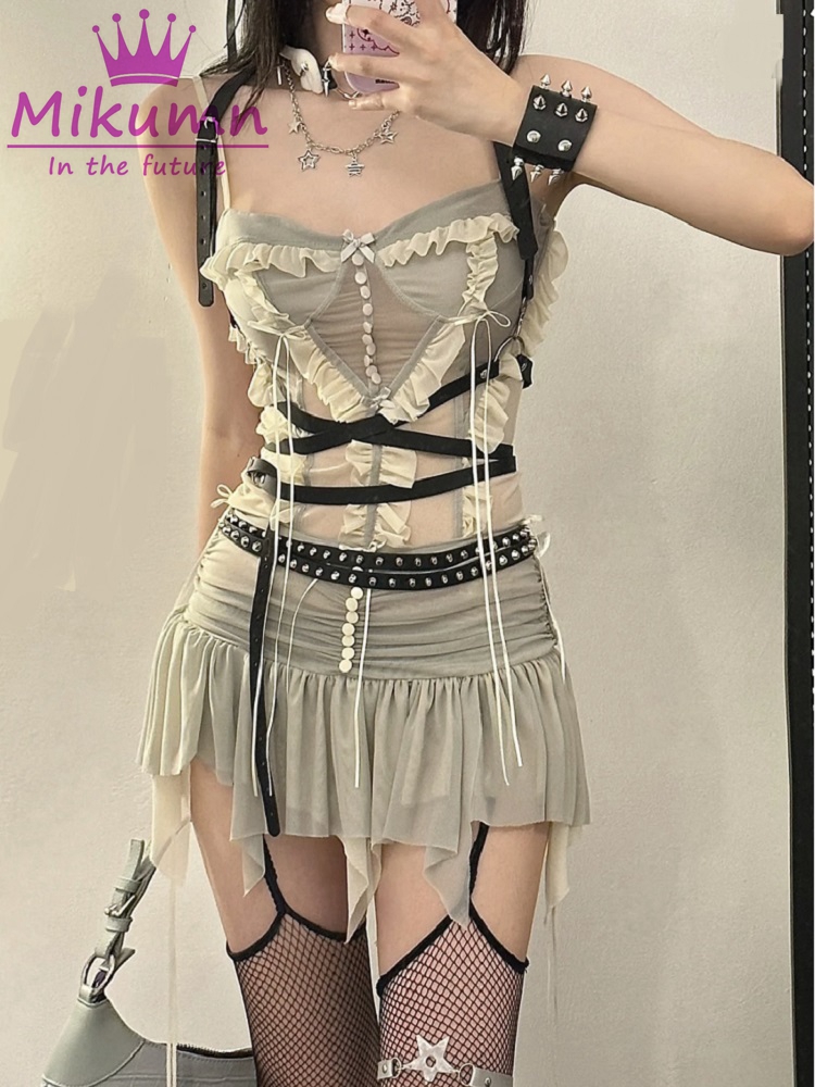 Y2k Two Piece Set Outfit Aesth - Street Fashion Harajuku review and price