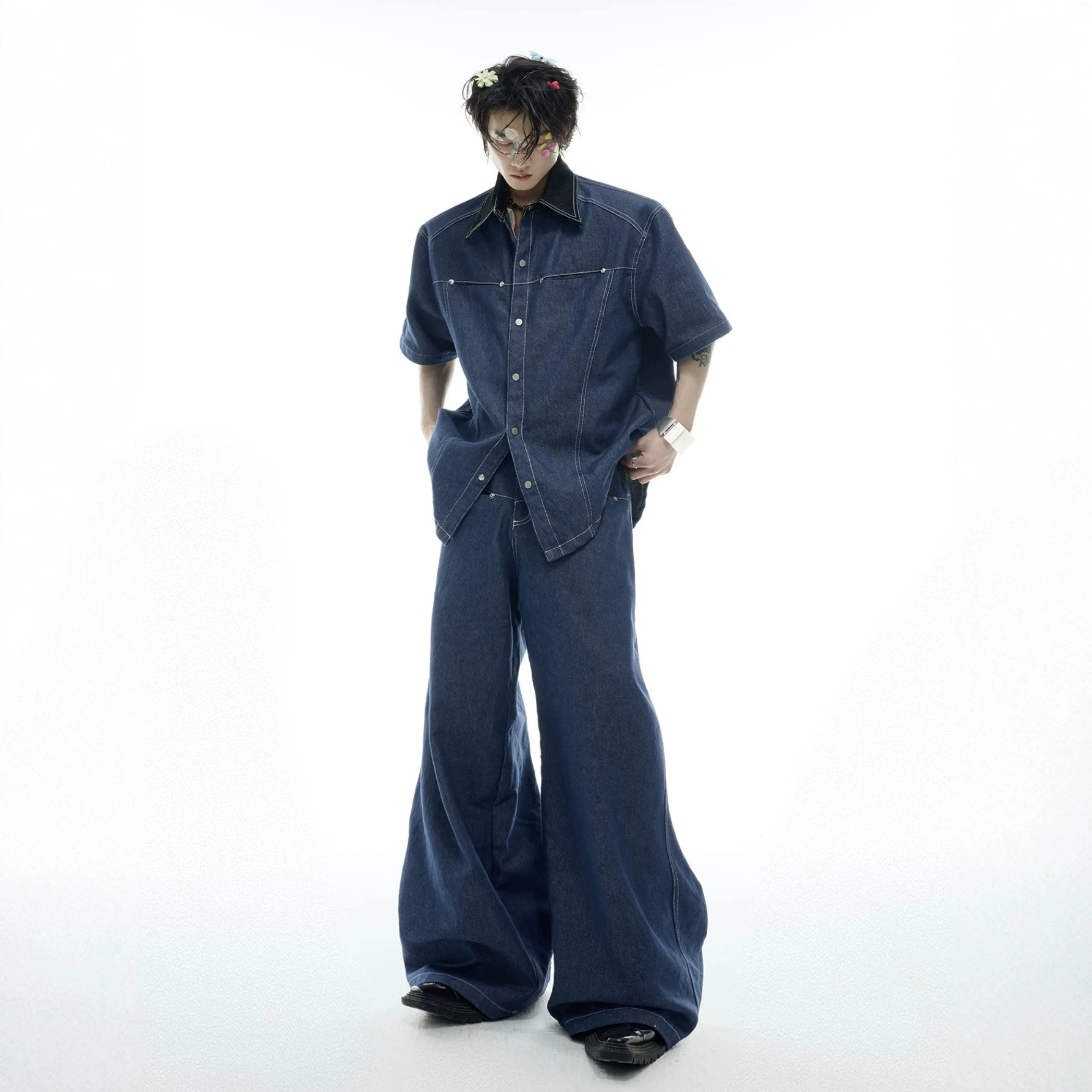 Summer Men's Denim Matching Se - Street Fashion Jeans Men review and price