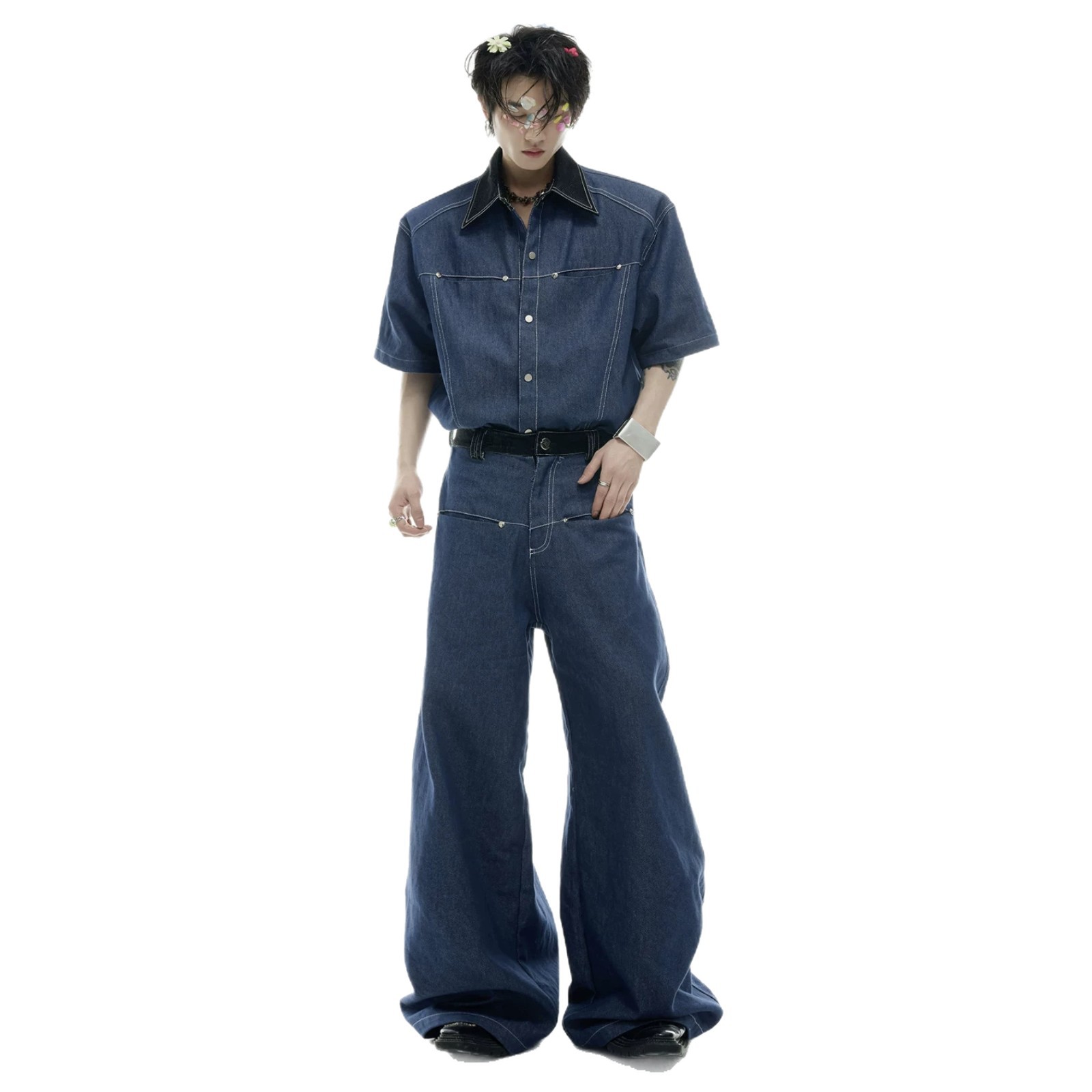 Summer Men's Denim Matching Se - Street Fashion Jeans Men review and price