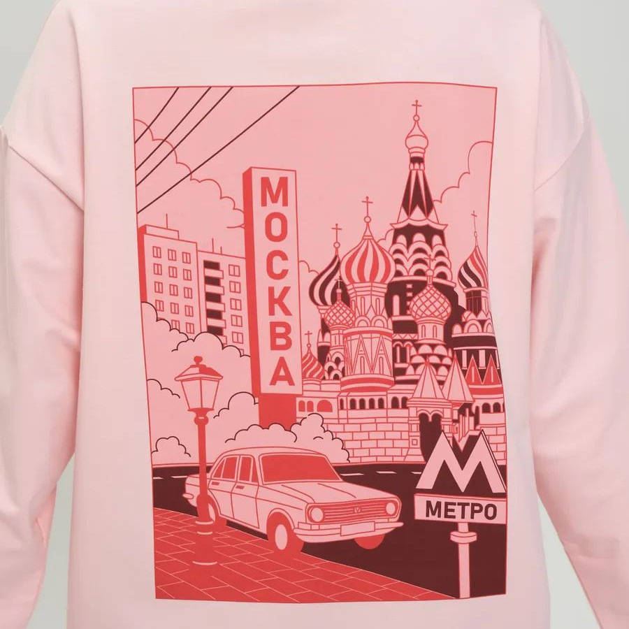 Moscow Cityscape Print Long Sl - Street Fashion Moscow review and price