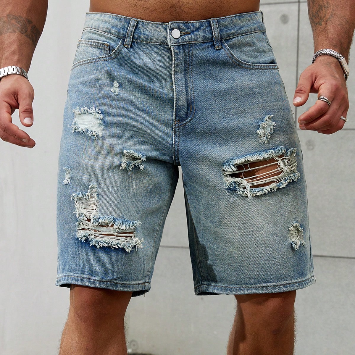 New Fashion Mens Ripped Short  - Street Fashion Jeans Men review and price