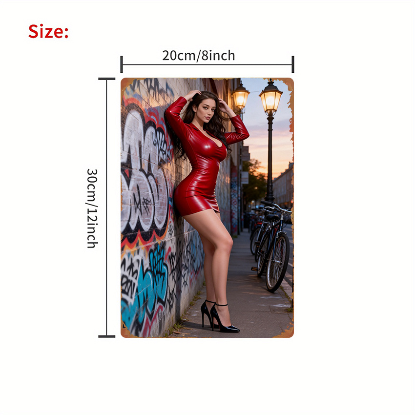 2D Flat Metal Sign - Fashion S - Street Fashion Art review and price