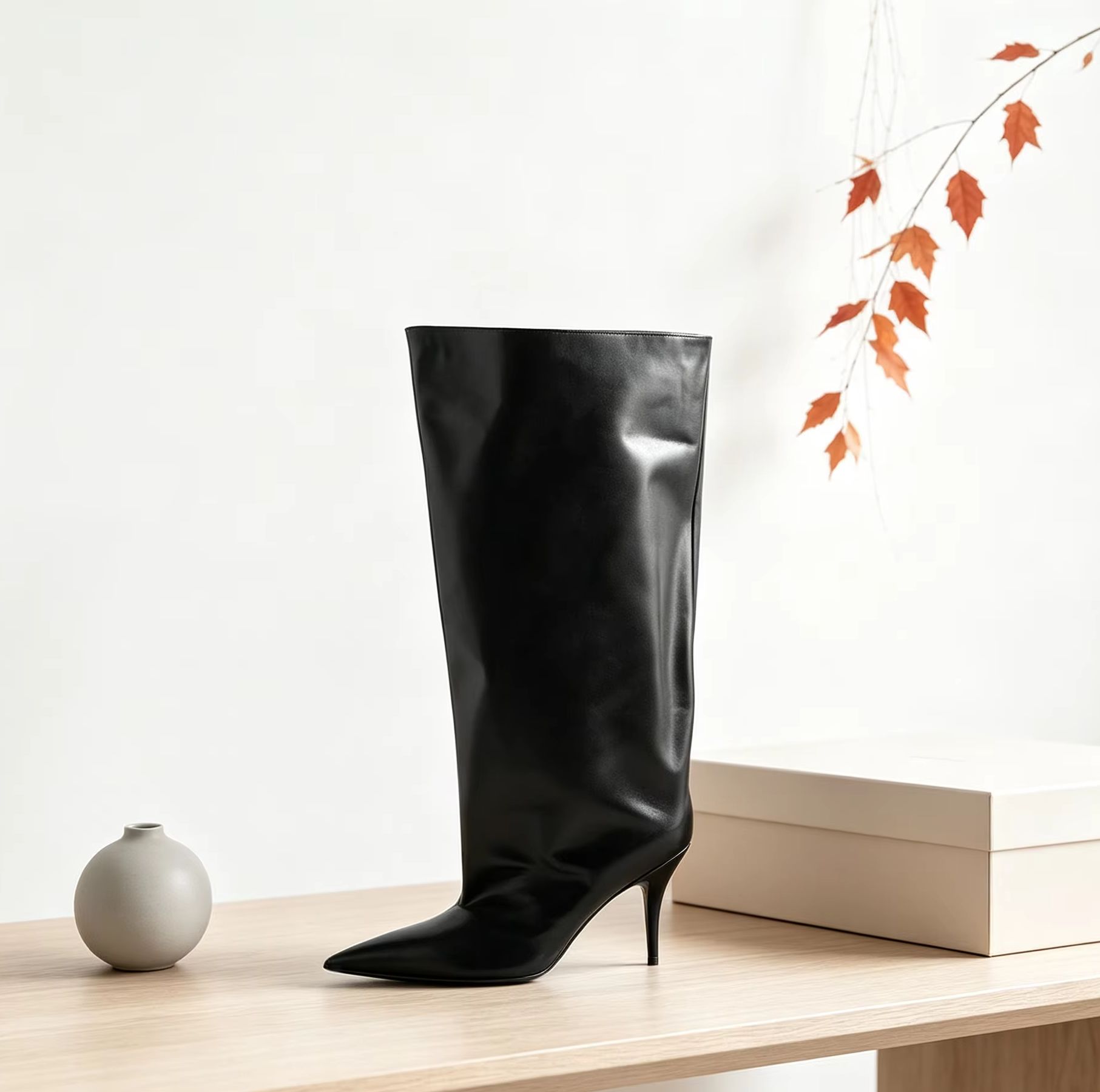 Slouch Wide Cuff Knee High Boo - Street Fashion Lady review and price