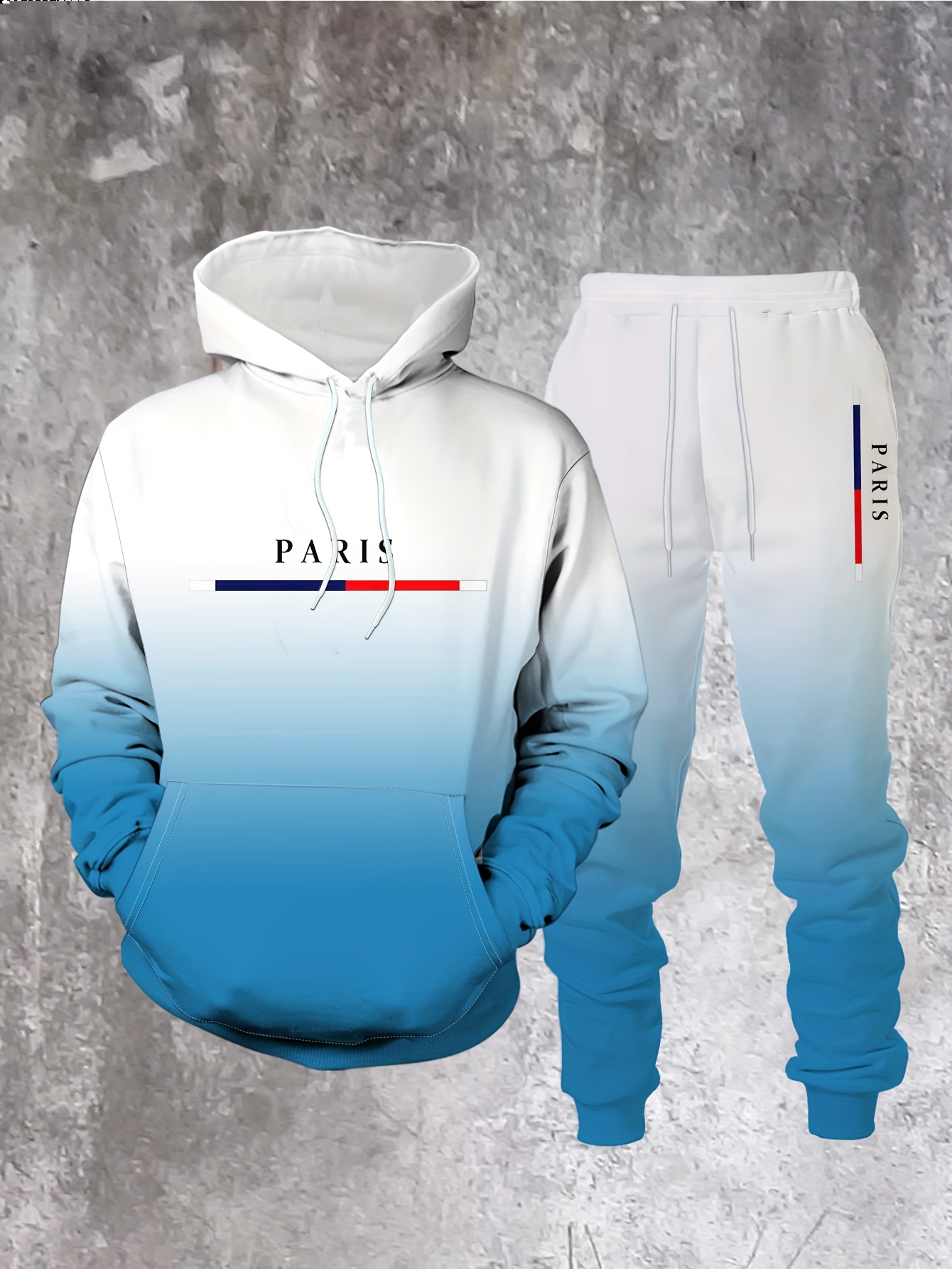 Gradient Color Paris Tracksuit - Street Fashion Outfit For Men review and price