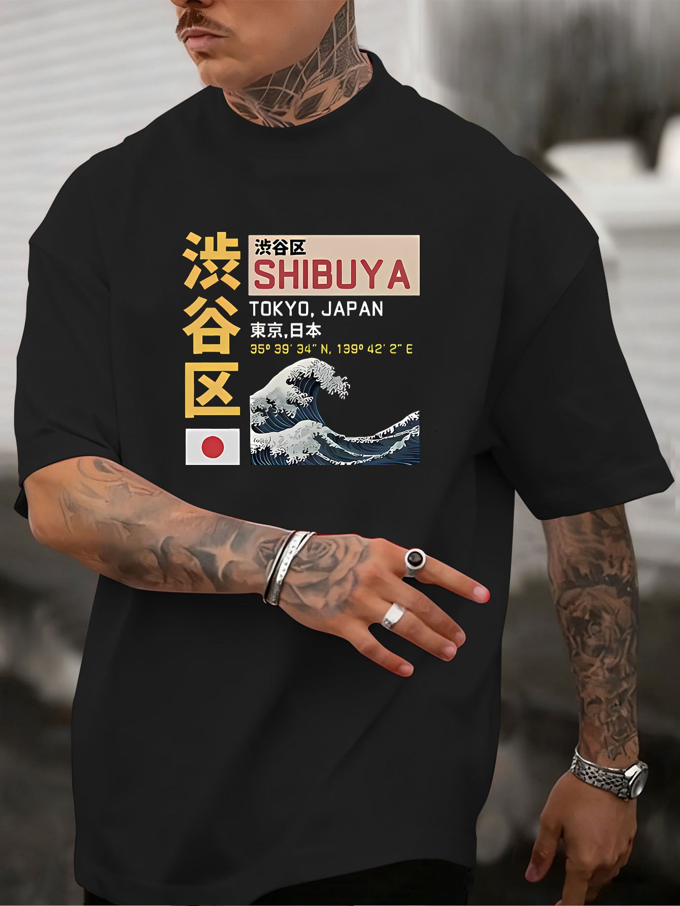 New Men's Tokyo Shibuya Printe - Street Fashion In Tokyo review and price