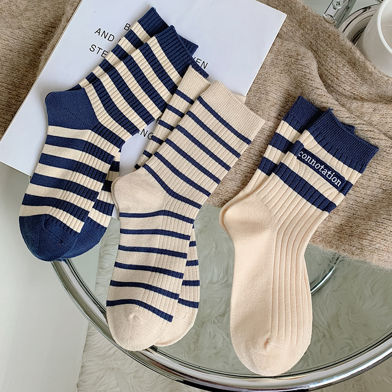 Autumn Women Sports Socks Stri - Street Fashion Youtube review and price