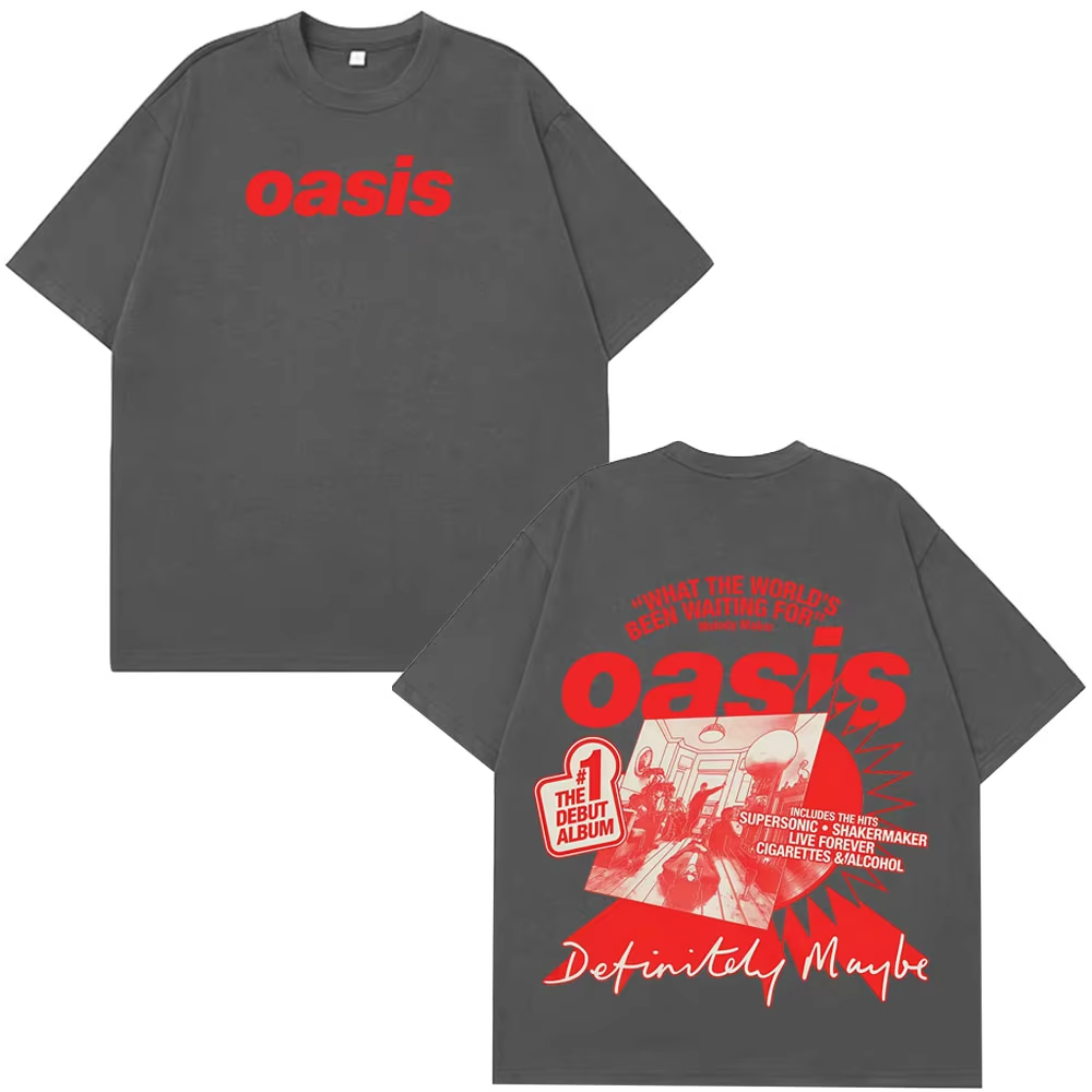 Oasis Band Logo Rock Band Vint - Street Fashion Harajuku review and price