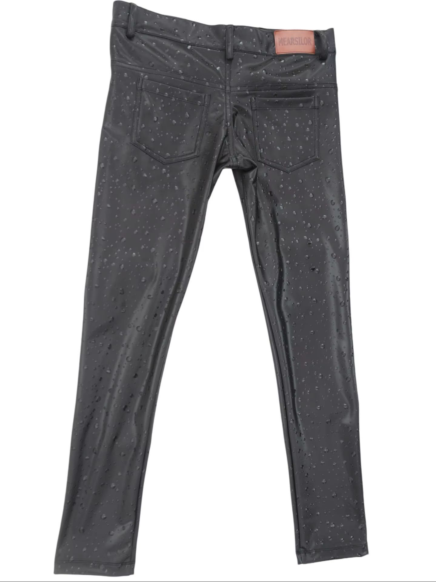 3D Water Drop Print Elastic PU - Street Fashion Jeans Men review and price